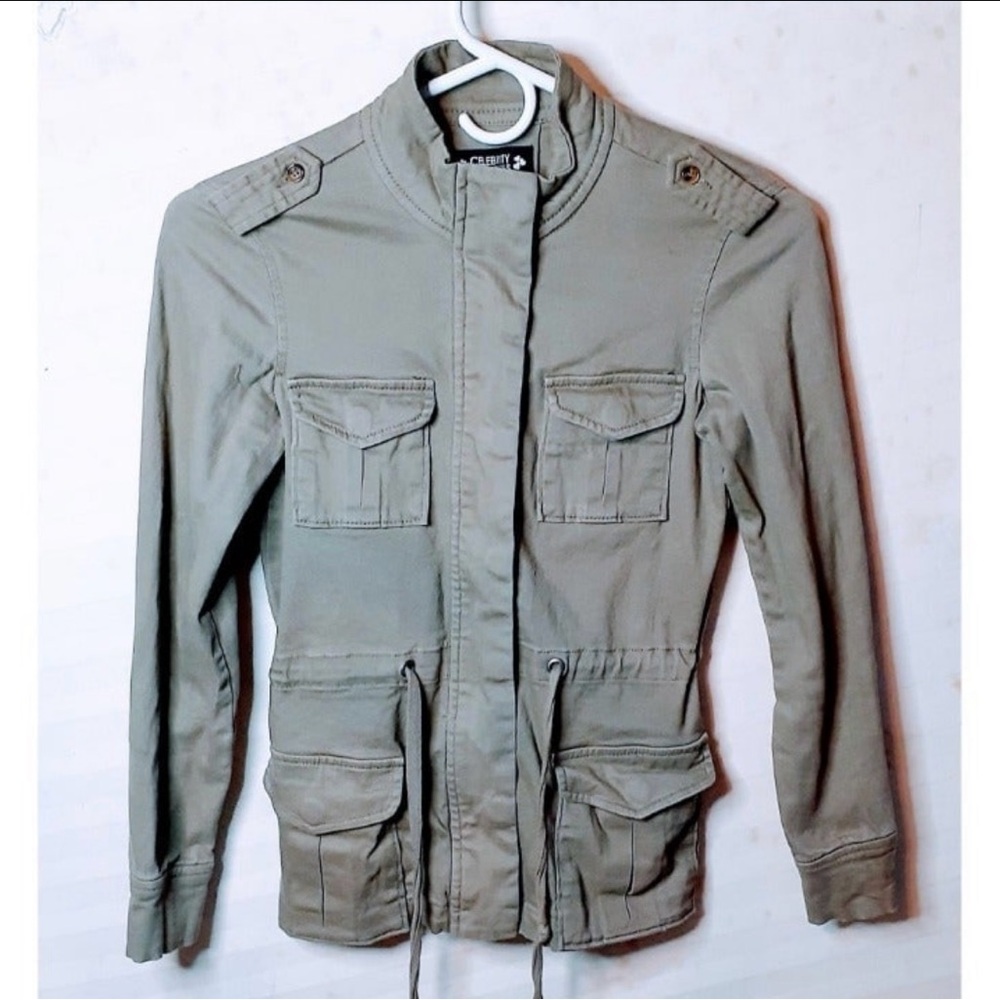 Celebrity pink girls green cargo jacket medium